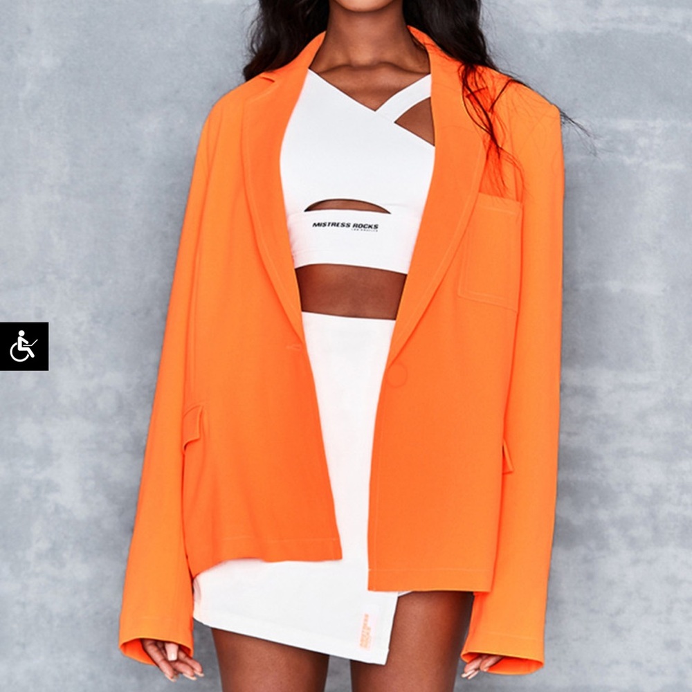 Mistress Rocks Orange Blazer - Picture 6 of 11